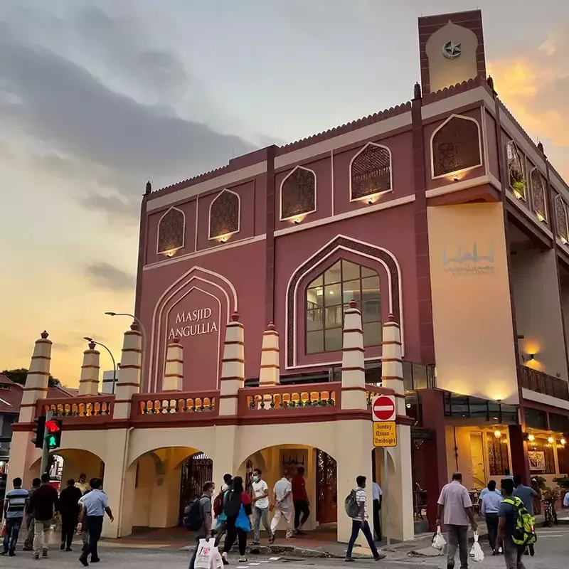 Masjid Angullia in Singapore, built on wakaf land in 1890